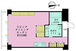 秀和五反田駅前レジデンス 1LDKの間取図画像