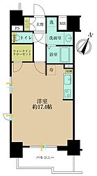 フィース蔵前 ワンルームの間取図画像