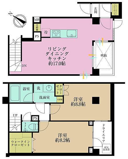 2LDK、専有面積71.86?