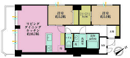コーシン菊名マンション 2LDKの間取図画像
