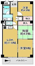 パークサイド明石 3LDKの間取図画像