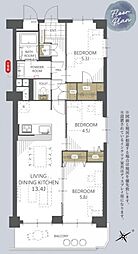 間取図画像 3LDK