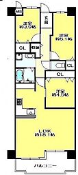 サンヴェール須磨妙法寺 3LDKの間取図画像