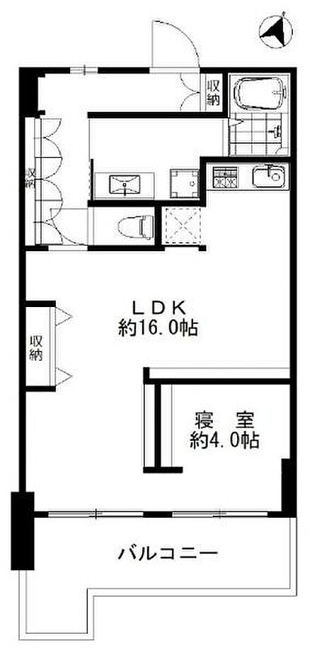 1LDK 間取り