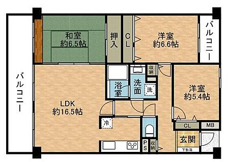 3LDK 間取り