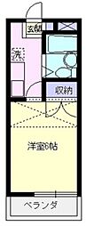 シティパレス東住八幡 1Kの間取図画像