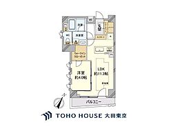 D'クラディアイヴァン代々木参宮橋 1LDKの間取図画像