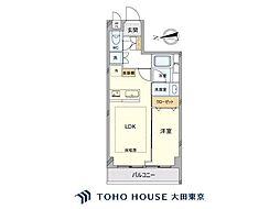 サンコート芝公園 1LDKの間取り