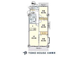 ライオンズマンション北烏山 3LDKの間取図画像