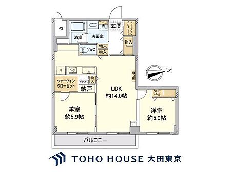 2LDK 間取り