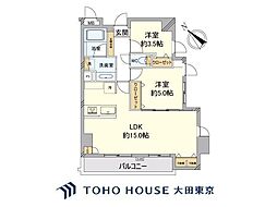 モリス大井町南 2LDKの間取図画像