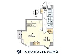 日興パレス永代 1LDKの間取図画像