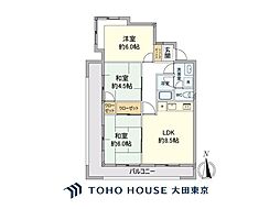 コスモテラス菊名 3LDKの間取図画像