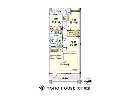 3LDK 間取り