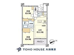 アルス三軒茶屋エストライフ 2LDKの間取図画像