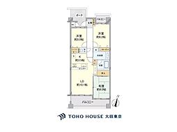 セザール仲池上 3LDKの間取図画像