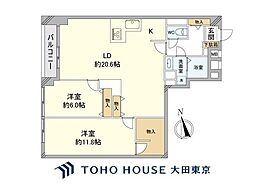 アルト・T 2LDKの間取図画像
