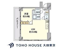 ヴェルト日本橋2Zweit 1LDKの間取図画像
