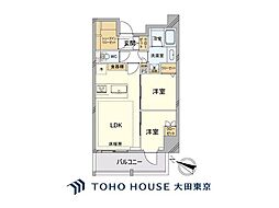 デュアレス千代田三崎町 2LDKの間取図画像