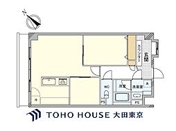 レクセルマンション西馬込 2LDKの間取図画像