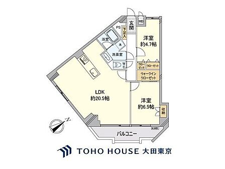 2LDK 間取り