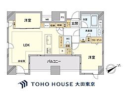 ザ・タワー芝浦 2LDKの間取図画像