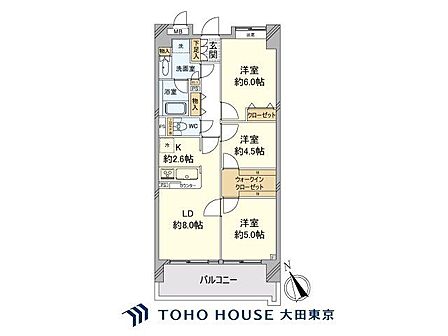 3LDK 間取り