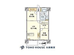 北砂四丁目住宅 2SLDKの間取図画像