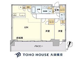 シティタワーズ東京ベイセントラルタワー 2LDKの間取図画像