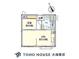 イースタンホームズ六本木 1LDKの間取図画像