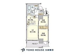 品川イーストシティタワー 2LDKの間取図画像