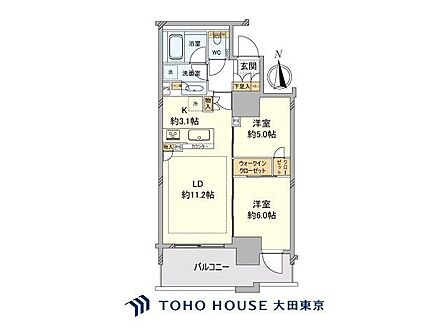 2LDK 間取り