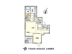 グリーンパーク東日本橋レジデンス2 1LDKの間取図画像