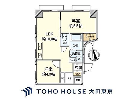 2LDK 間取り