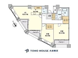 中目黒アトラスタワー 2LDKの間取図画像