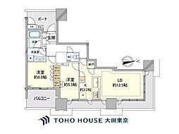 ドゥ・トゥールEAST棟 2LDKの間取図画像