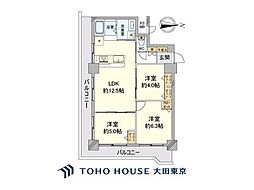 レック亀戸グリーンマンション 3LDKの間取図画像