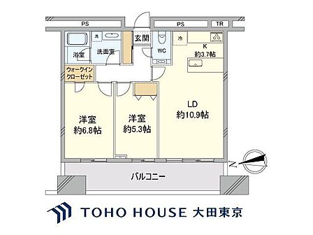 2LDK 間取り