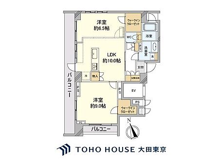 2LDK 間取り