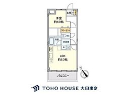越前堀永谷マンション 1DKの間取図画像