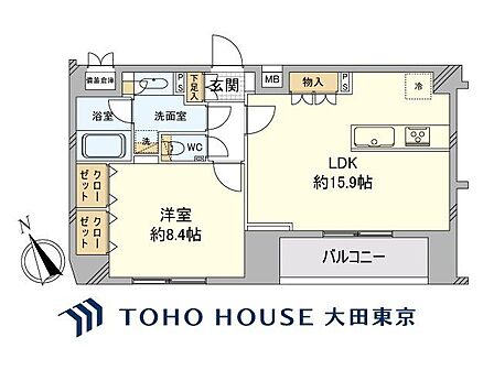1LDK 間取り