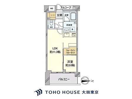 1LDK 間取り