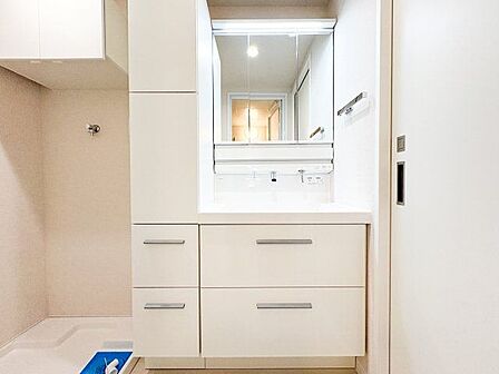 一日の始まりと終わりを心地よく演出してくれる、多彩な機能が備えられたパウダールーム。