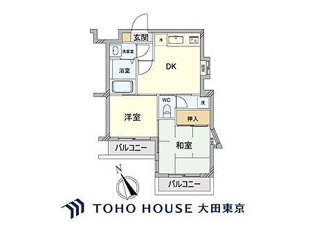 2DK 間取り