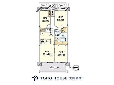 3LDK 間取り