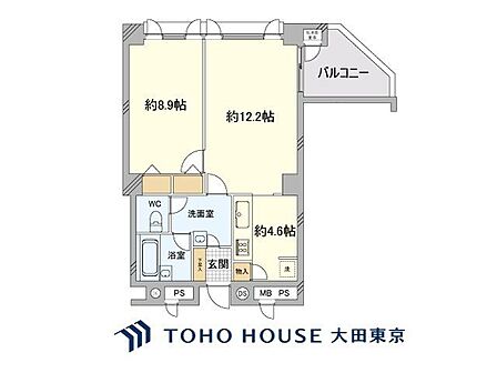 2DK 間取り
