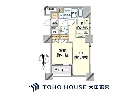 1LDK 間取り