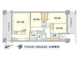 ジェントリーハウス品川大井 3LDKの間取図画像