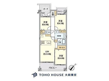 3LDK 間取り