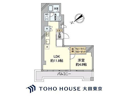 1LDK 間取り